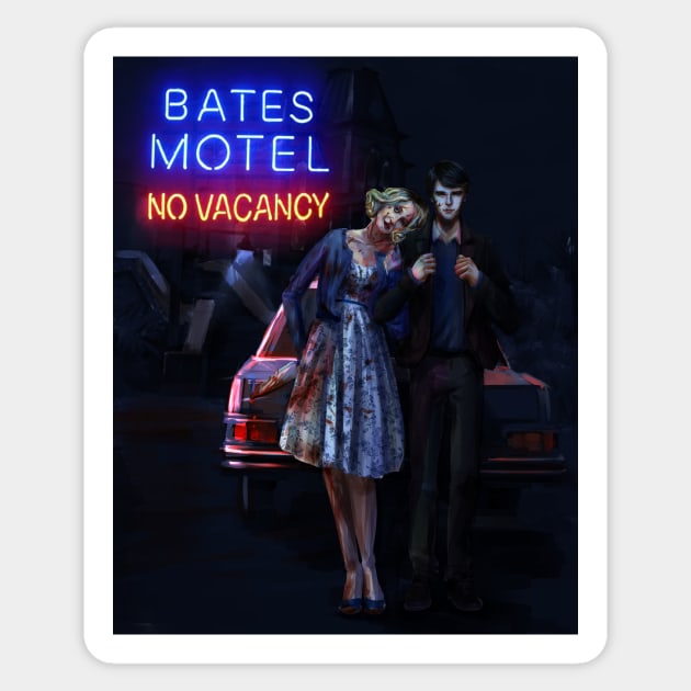 Bates Motel Sticker by Maikkai